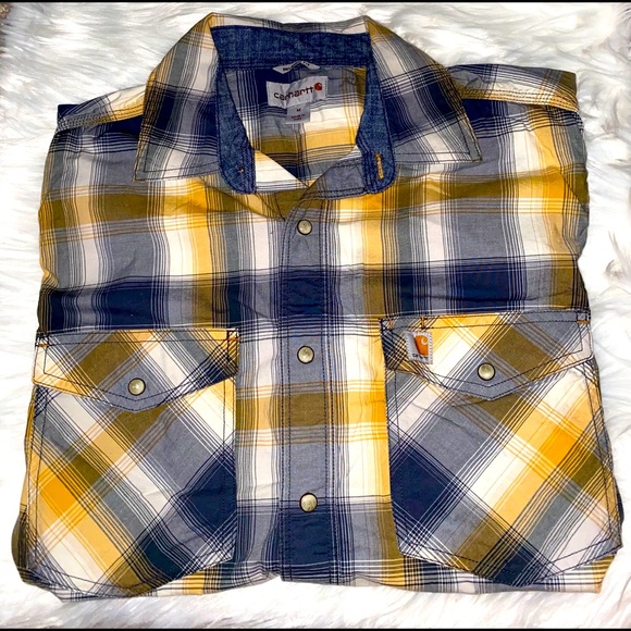 Carhartt Other - Men’s Carhartt Snap Front Plaid Short Sleeve Shirt